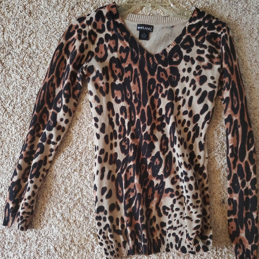 Leopard print sweater
